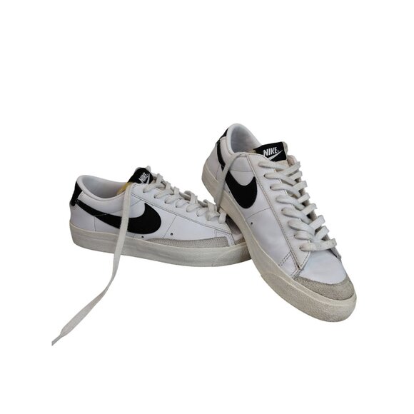 Nike Blazer Low Leather Sneakers White & Black 8.5 - Picture 3 of 10
